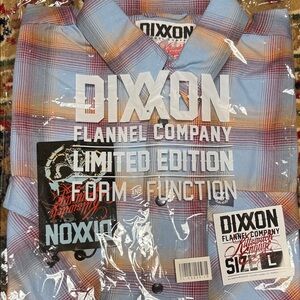 DIXXON Killswitch Engage Limited Edition Blue and Orange Plaid Shirt